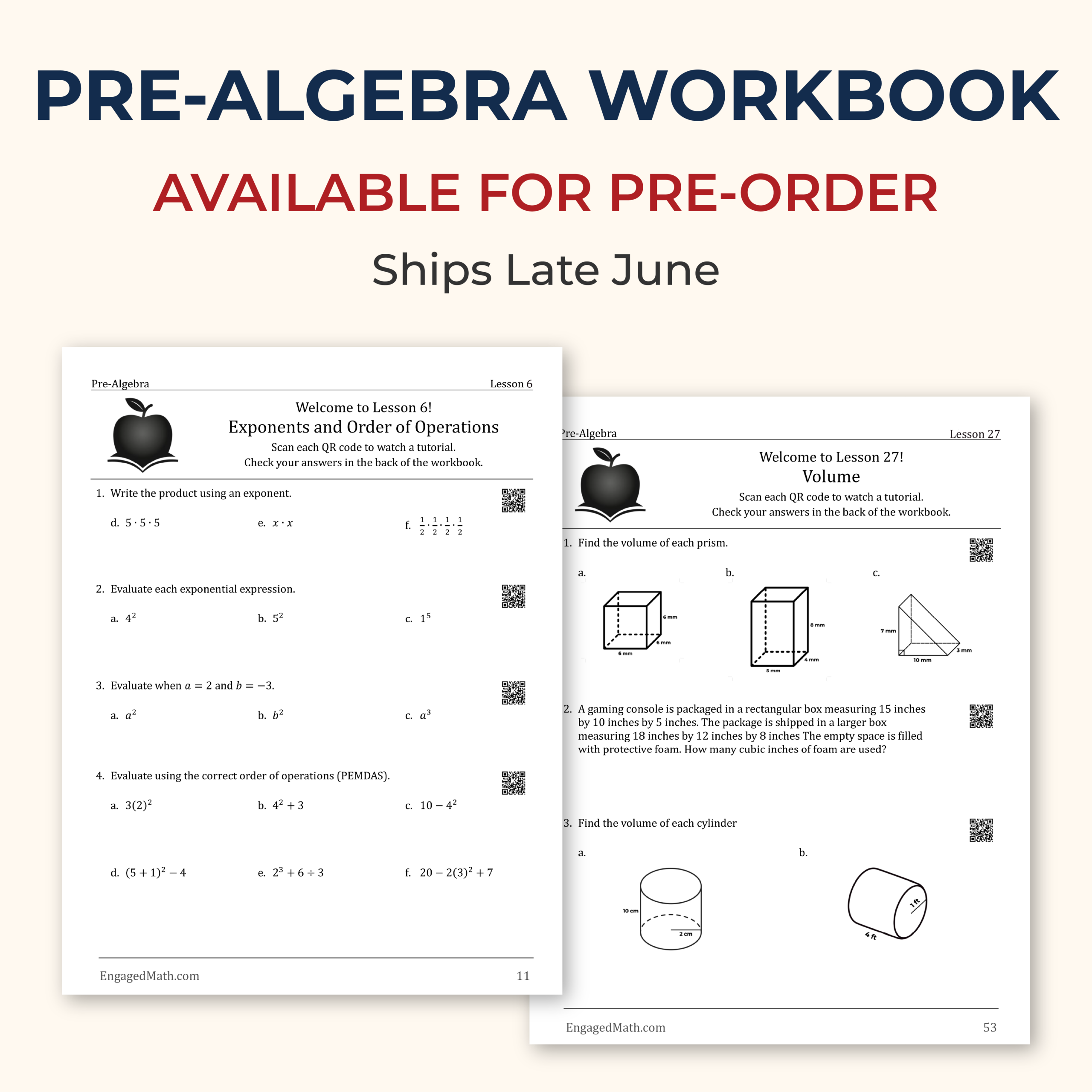 Pre-Algebra Workbook